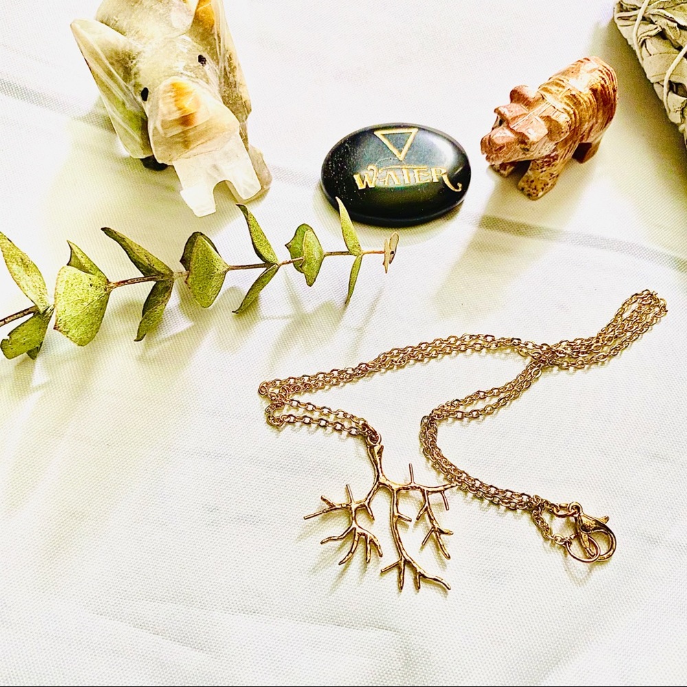 Gold Tree Branch Necklace